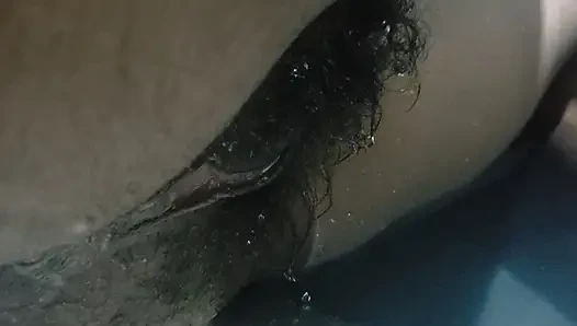 Hot Wife Big Pussy Standing Up On Water, Homemade Sex & Hairy Pussy Close up Carrying