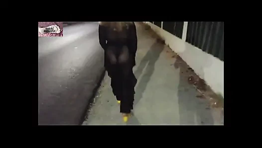 Mel Showing off in Public on the Side of Road 13