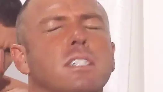 White boy gagging while a big cock wreaks havoc up his ass