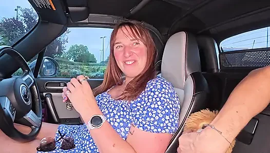 Cheating Married Hot British MILF Takes Me for a drive, I need to Pee, then she empties my BALLS!