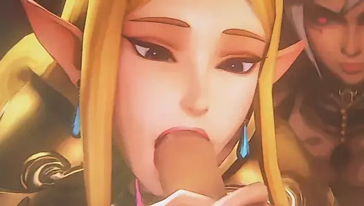 Princess Zelda cosplay sop bakcground vid