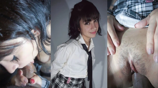 Küçük memeli liseli kız yarağa biniyor