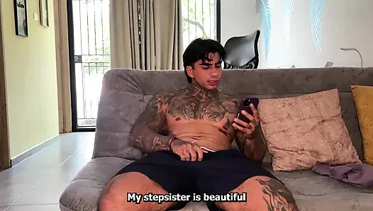 My stepsister discovers me and invites me to fuck without anyone knowing