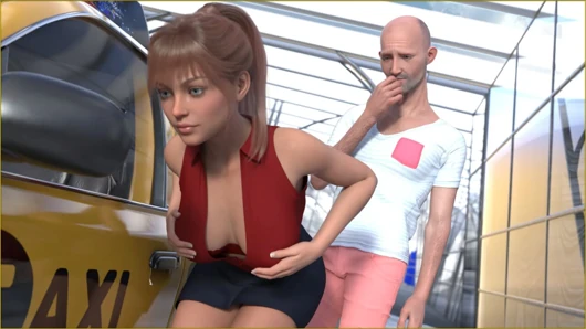 Sexy Girl Spreading Her Legs And Showing Panties To older Taxi Driver Guy
