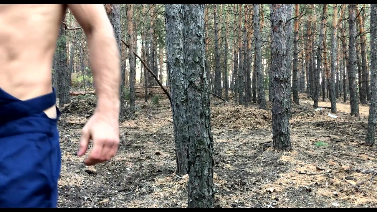 Masked villain fucks tired traveler in the woods HORROR PORN