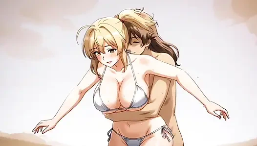 Büyük memeli anne üvey oğluyla seks yapıyor