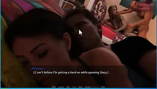 Fetiş bulucu #6 - Amber Johannes'e sakso çekti ... Pete, Johanne uyanıkken yatak odasında Sumone'yi sikiyor.