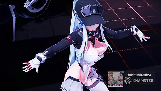 MMD R18 HK416, Klukai Kancolle Kantai, косплей Ahegao танец 3D, хентай трах в задницу