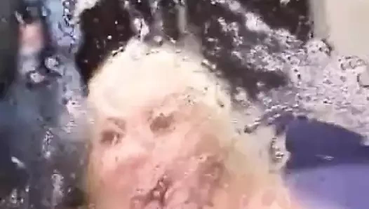 sarışın amatör tina var onu makyaj harap sonra yüz