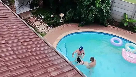 Drone'mla uçarken komşularımı sikişirken yakaladım