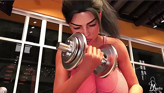 Canı sıkılan evli kadın 4 bayan Moore sıkıldı ve spor salonuna gitti ve sikildi