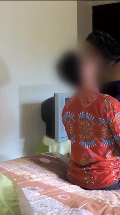 I caught this 19YO EBONY who was the pastor's daughter sneaking out... and she stayed until morning | Clip 2