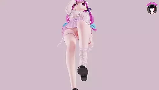 Seksi genç dans - alt kamera açısı (3 boyutlu hentai)