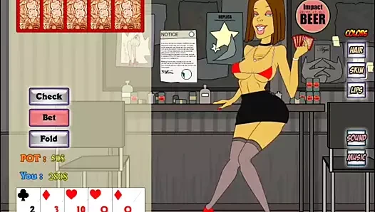 Striptizli poker sürtüğü