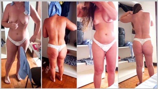 Otel odasında gösteriş yapıyor