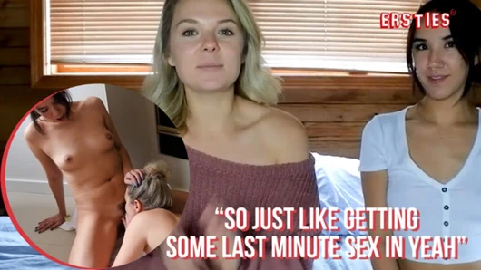 Ersties - ateşli sarışın mirah'ın amını yalarken boşalmasını sağlıyor