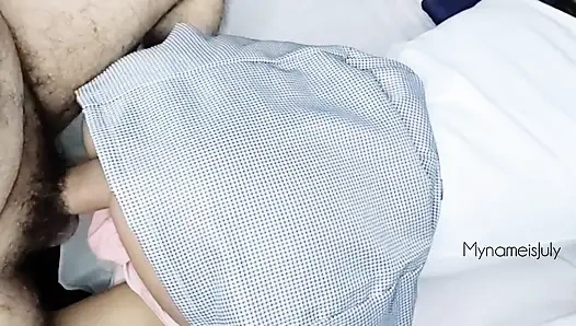 Pervert takes a schoolgirl to his house to fuck when mom is not at home