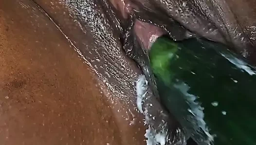 Sıkı kremsi Afrikalı amcık