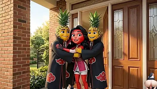 Meyve dizisi: bölüm 3 - sevimli çilekli kız ve ananas kızı şehvetli yapay zeka hentai'lerini paylaşıyor