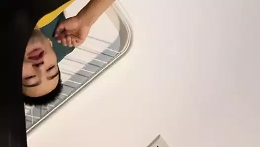 Asya iri parça ile sırf çorap oyun