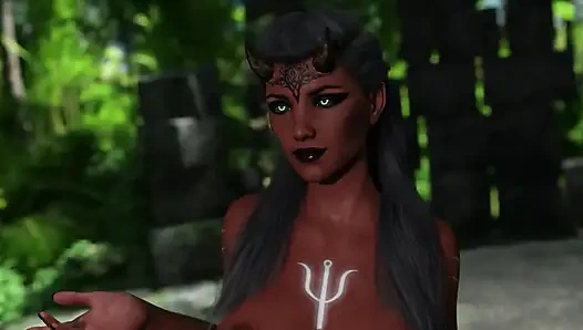 Orta yaşlı seksi kadın iblis kraliçe yarağımı emdi - karanlık ayini tamamladı!