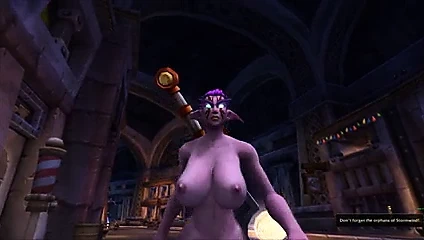 ağır çekimde Nightelf göğüsleri