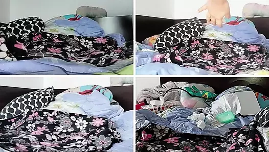 Sexy amateur wife fingering her pussy until orgasm.