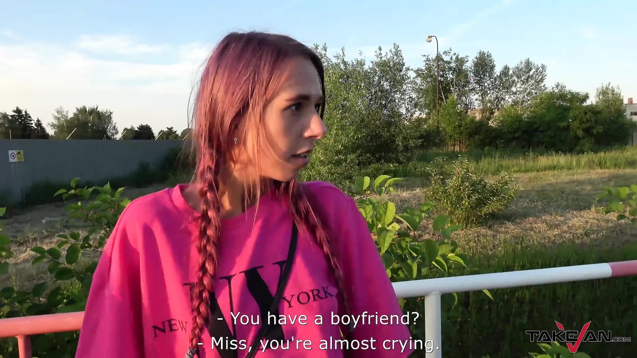 Skinny bitch needs a massive penis between the pink leaves to get calm