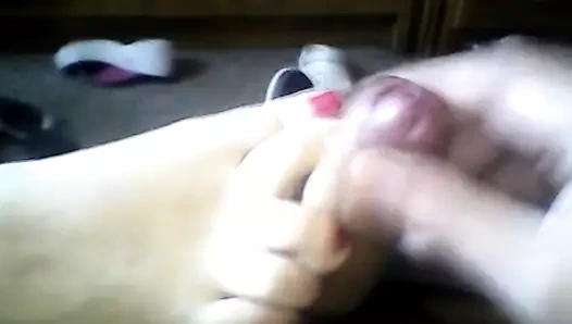 Footjob kırmızı ayak eş