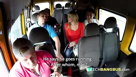 Hot gangbang with a busty MILF (Czech Bang Bus)