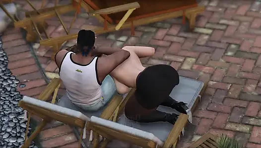 Gta 5 Franklin ve Amanda - balkondan bakarken yakalandı (bölüm 1)