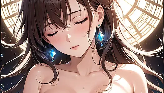 İç parıltı: güzel genç kadın yumuşak ışık yalıyor