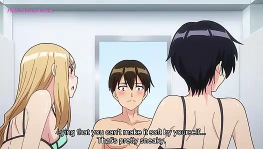 Adam sakin kalmaya çalışıyor ama bu ateşli kızlar anı ateşli sekse iterken ereksiyon halindeki onu ele veriyor