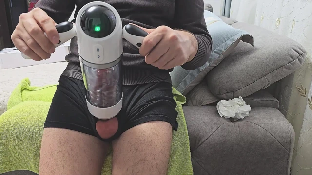 Hung Boy Masturbate with VaVa Robot
