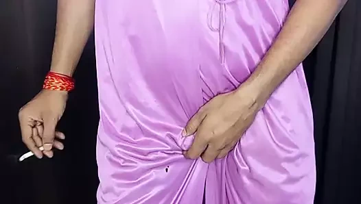 Muhteşem seksi saten sutyen külotu ve tüm gece