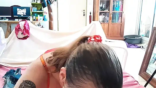 2583Eo_POV_French Amateur-Sex in Satin Clothes and Lingerie