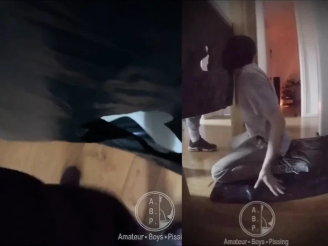 Amateur Boy Ordered to Get on His Knees, Blindfolded, and Pissed in His Mouth Through a Gloryhole