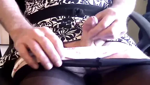 Mary in little panty jerks off