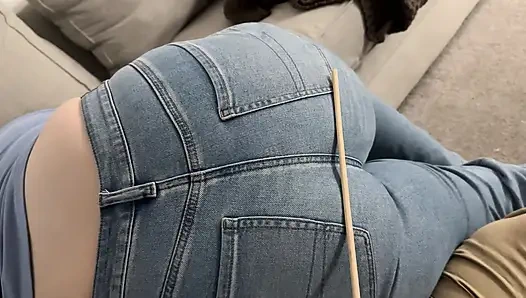 Caned in Jeans