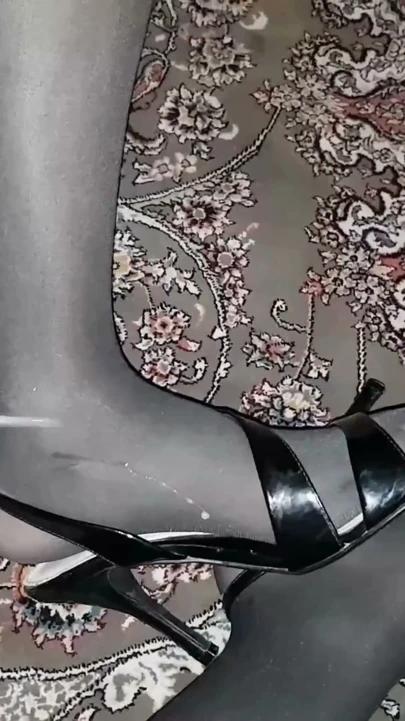Seksi kalçalı dani bacak yüksek siyah 2 renkli külotlu çorap