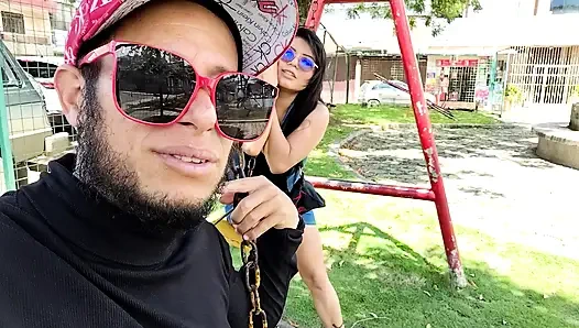 Park Swing Seduction: Rich Man Convinces Curvy Latina for a "Sweet Treat"