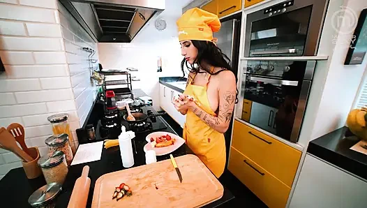 Hot lesbian Latinas cooking - Part 2 - SFW