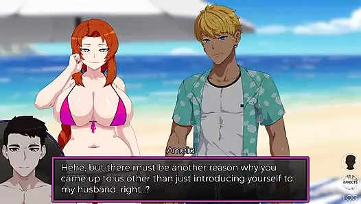 Vulgar Reverie: Cuckold Awaits for His Wife to Come Back While She Is Having Sex with Another Man on the Beach - Episode 15