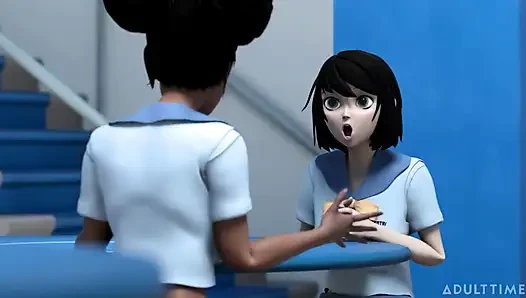 Hentai seks koleji bölüm 8 - büyük memeli arkadaşlar hentai seks üniversitesinde makaslama yapıyor