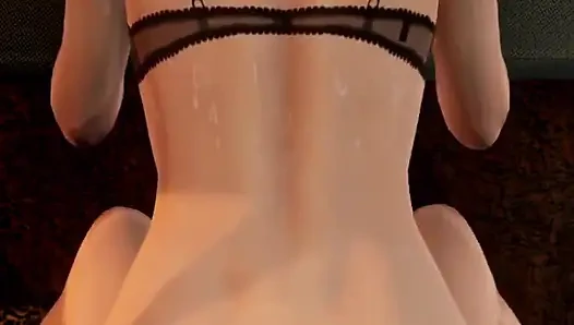 Üvey kız kardeş kanepede yarakla boğuşuyor