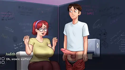 Genç kız göğüslerini gösteriyor