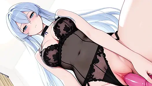 Esdeath è venuta a comprare nuova lingerie sexy e divertirsi con un dildo rosa. Esdeath Hentai Cosplay