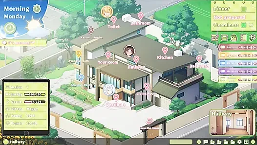 Hentai Game - Kasumi's Wild Cowgirl Scene & Ayano's Slippery Bath Handjob - Hentai Gameplay Animation