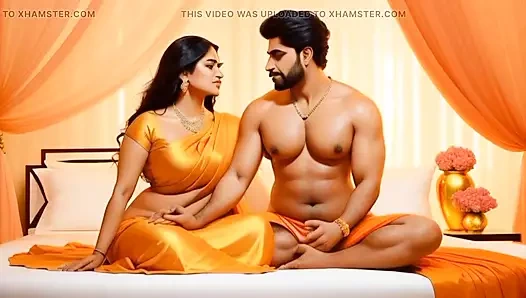 Ateşli Hintli kız arkadaş erkek arkadaş sert seks yapıyor