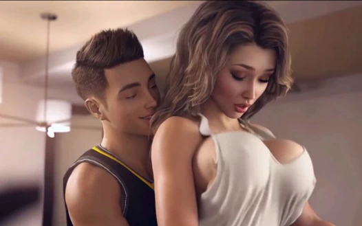 Bir evli kadın ve üvey anne mutfakta gerçek sikişiyor göğüs masajı